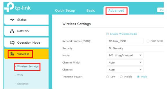 Changing Channel and Channel Width on a TP-Link Router (new logo)