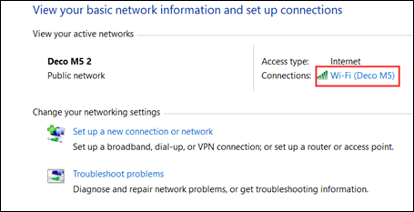 Click your network connections.