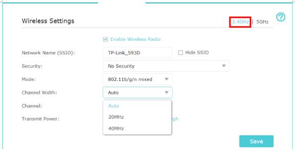 Cambiar de 2 4 ghz a 5ghz tplink