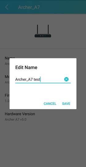 How to change device name on Tether App? | TP-Link
