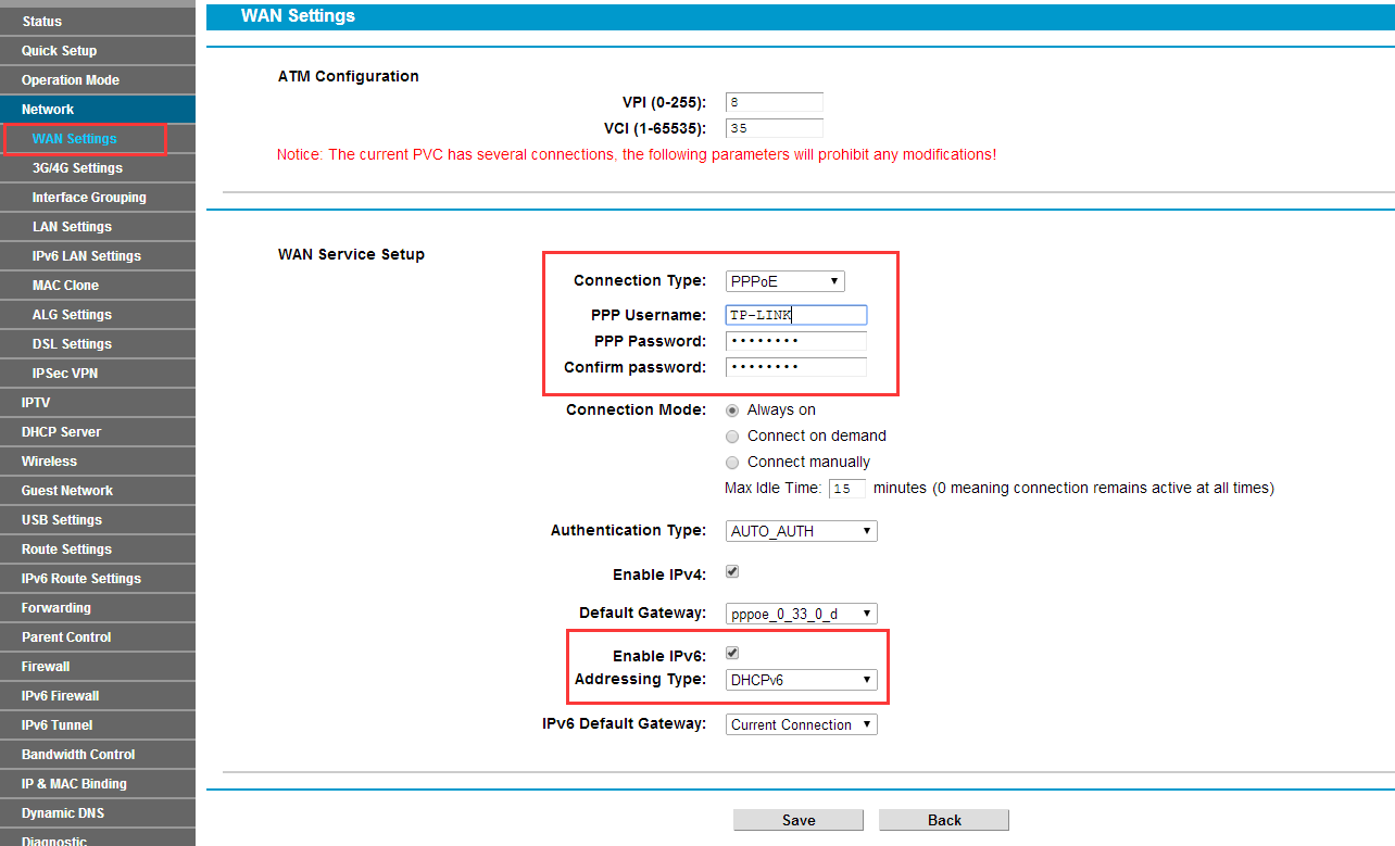 tp link self assigned ip