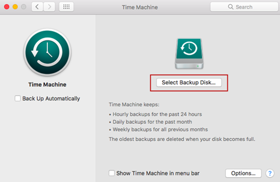 set up time machine on mac usb drive connected to router