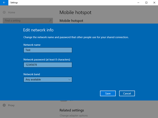 windows 10 we cant set up mobile hotspot