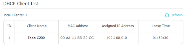 tapo c310 static ip