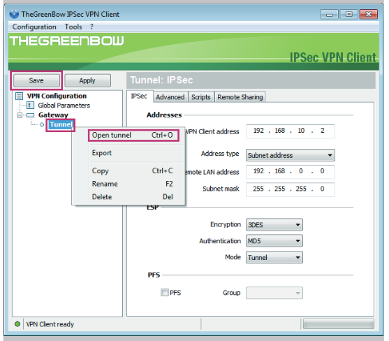 fortinet support site tunnel client for mac download