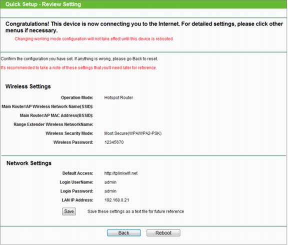 TP-Link Router Quick Setup 