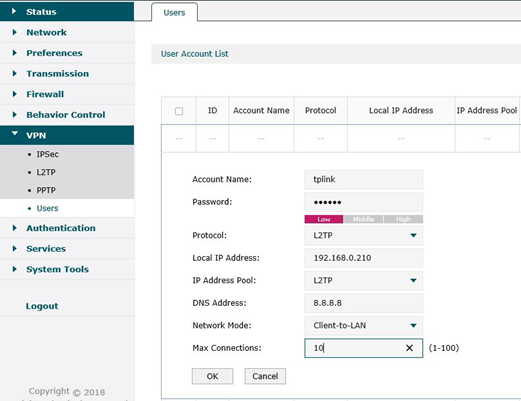 Huawei l2tp server настройка