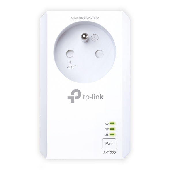 Kit 2x CPL AV1000 2 ports Gigabit avec prise gigogne 4