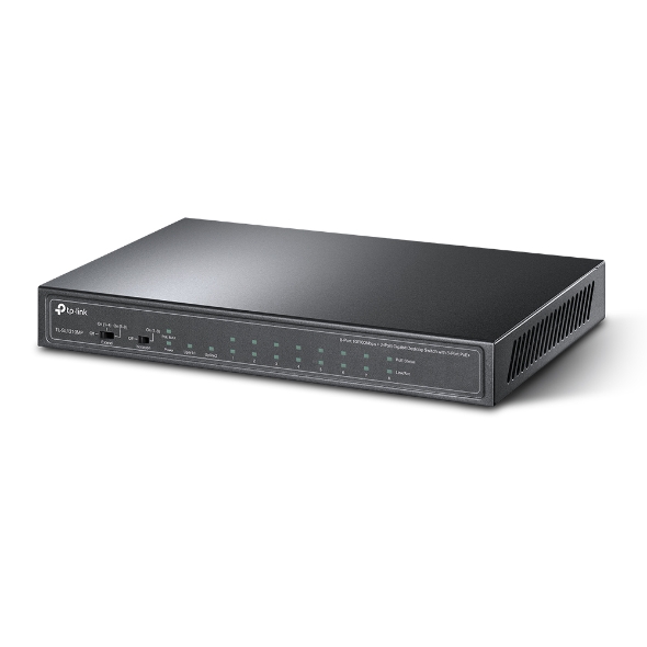 8-Port 10/100Mbps + 2-Port Gigabit Desktop Switch with 8-Port PoE+