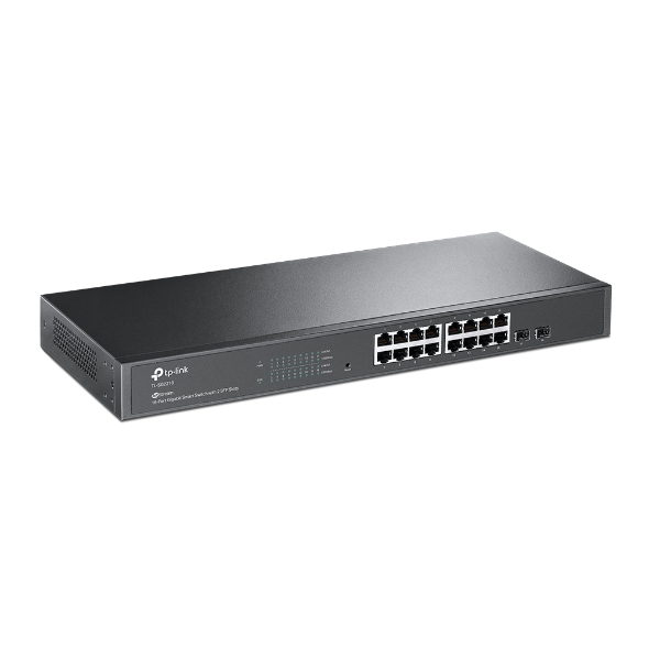 JetStream 16-Port Gigabit Smart Switch with 2 SFP Slots