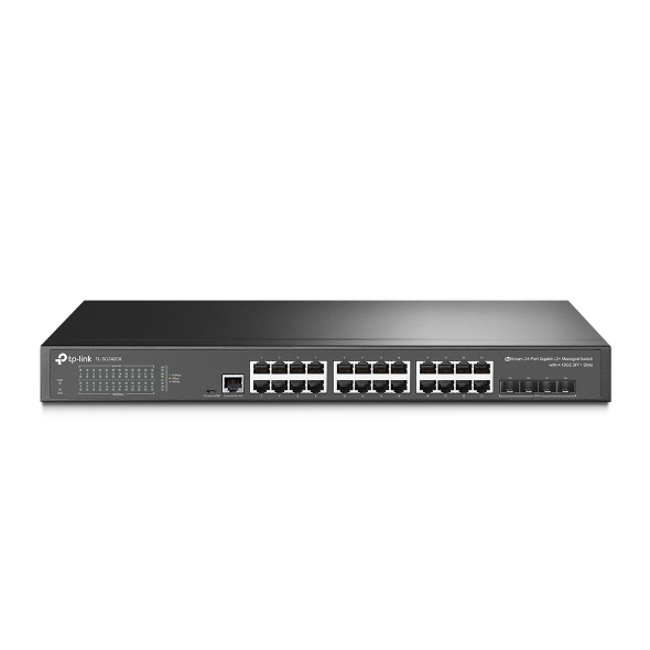 JetStream 24-poorts Gigabit Switch met 4 10GE SFP+-poorten en L2+-beheer 1