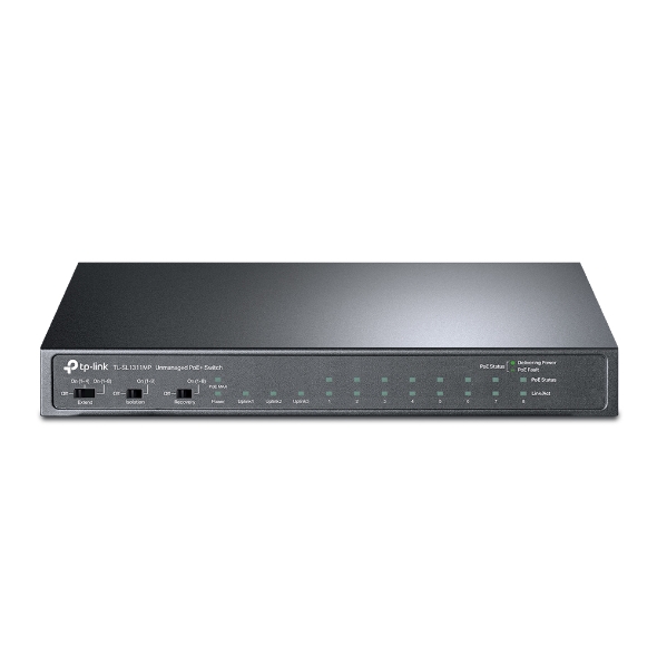 8-Port 10/100Mbps + 3-Port Gigabit Desktop Switch with 8-Port PoE+ 1