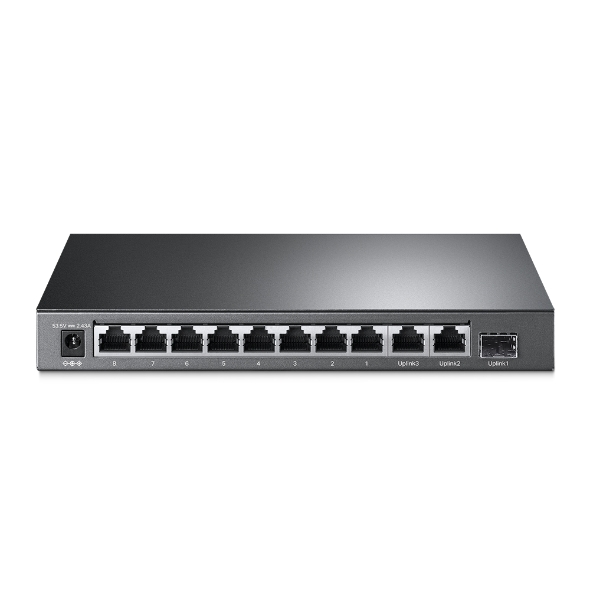 8-Port 10/100Mbps + 3-Port Gigabit Desktop Switch with 8-Port PoE+