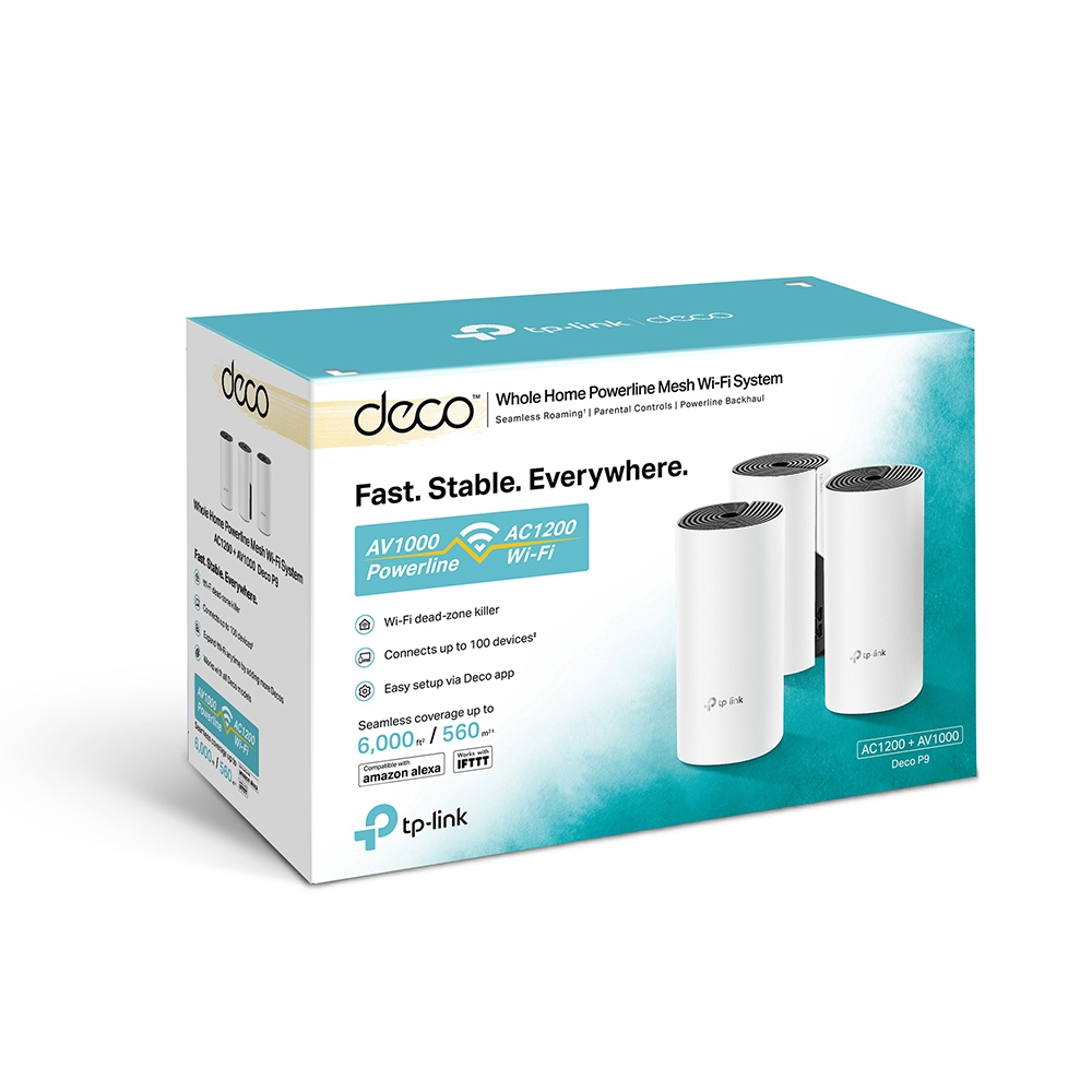 Deco P9, Système Hybride Mesh WiFi 1,2 Gigabit + CPL 1 Gigabit