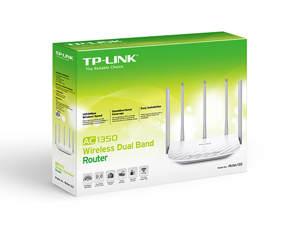 Roteador Wireless TP-Link Archer C60 Dual Band - AC1350 - Computadores,  Notebooks, Vídeo Games, Projetores, e muito mais