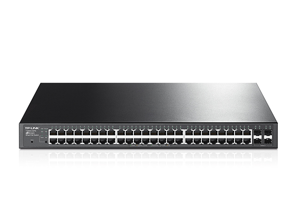 JetStream 48-Port Gigabit Smart PoE+ Switch with 4 SFP Slots 1