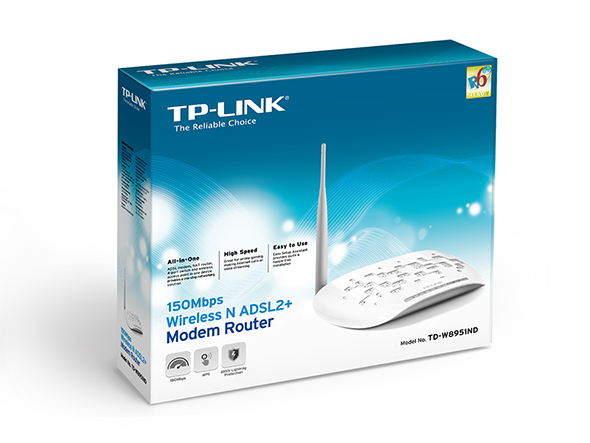 Router Inalámbrico N ADSL2+ 150Mbps TP-Link TL-W8951ND