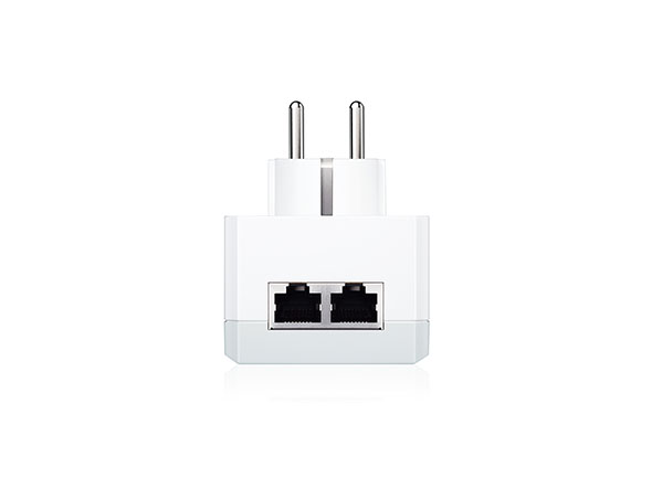 Adaptor Powerline AV500 cu două porturi LAN și priză încorporată 1