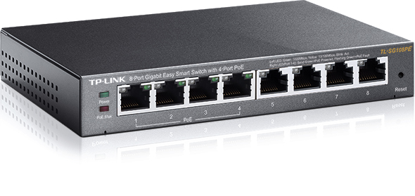 TP-LINK 8-Port Gigabit Easy Smart Switch with 4-Port PoE