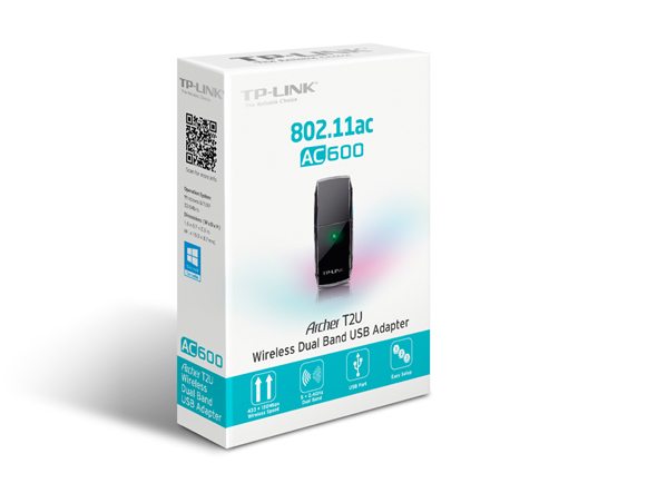 TP-LINK Adaptateur USB WiFi bi-bande AC600 (ARCHER T2U)