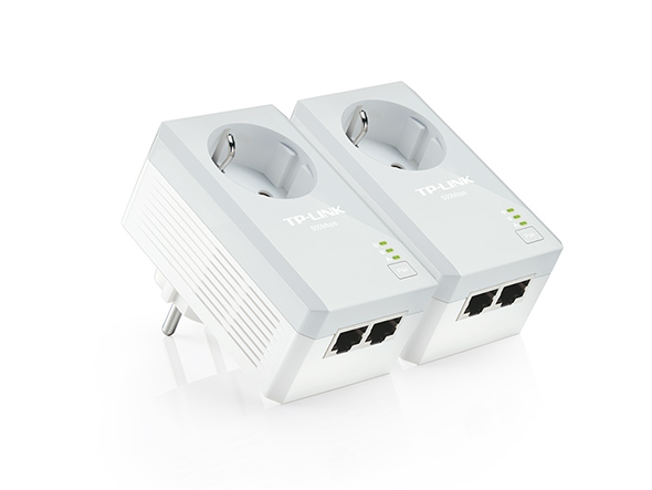 AV500 Powerline adapter met 2 aansluitingen en stopcontact Startset 1