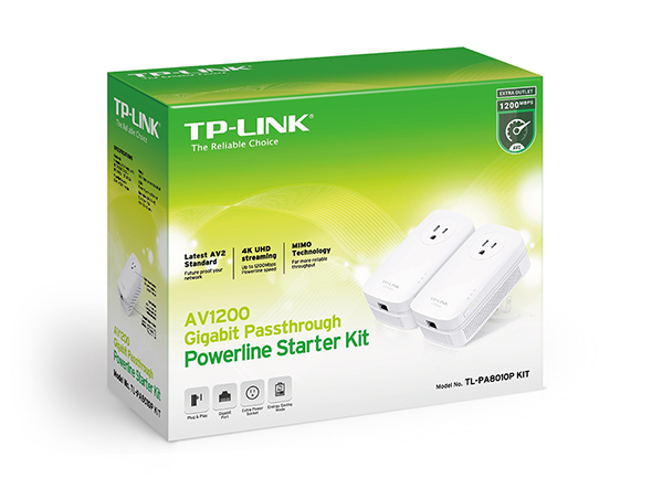 TP-Link Gigabit Passthrough Powerline Starter Kit AV1000