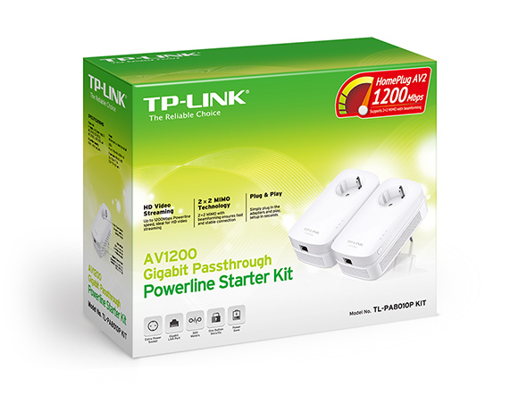 Kit de 2 Adaptateur CPL 1300 Mbps - TP-Link TL-PA8010P - Prise Intégrée - 6  mois