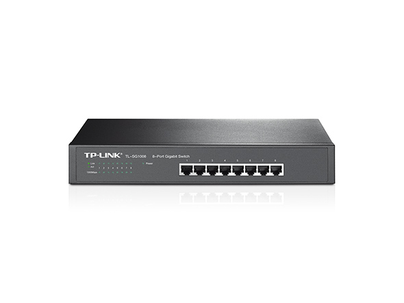 Gigabit desktop/rackmount switch met 8 aansluitingen 1