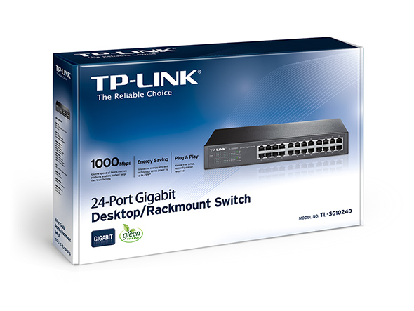 TP-Link TL-SG1024D commutateur réseau Non-géré Gigabit Ethernet  (10/100/1000) Gris