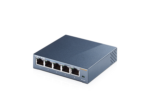 Switch de bureau 5 ports 10/100/1000Mbps - Boîtier métal - TL