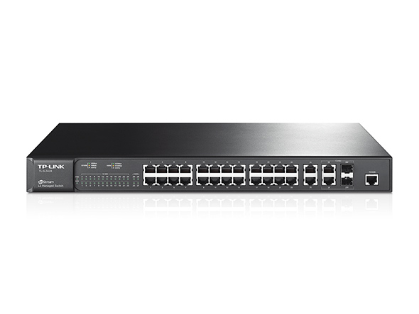 Switch JetStream™ administrable niveau 2 24 ports 10/100Mbps + 4 ports Gigabit 1