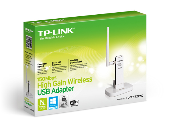 ADAPTADOR INALAMBRICO USB WIFI 150 MBPS TP-LINK TL-WN722N