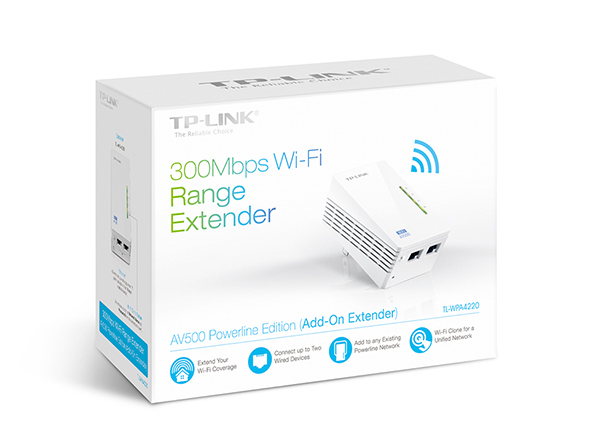 TL-WPA4220, 300Mbps AV600 Wi-Fi Powerline Extender