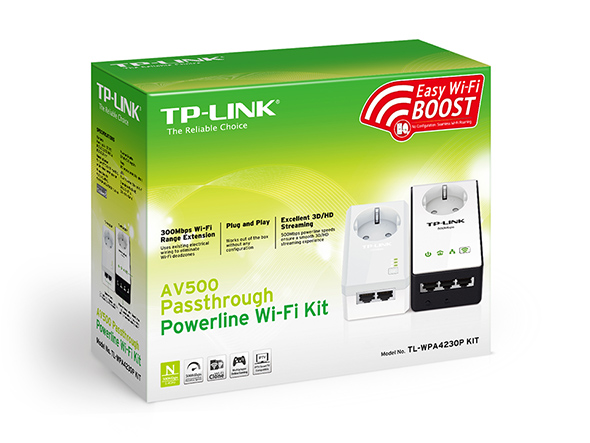 AV500 Passthrough Powerline Wi-Fi Kit