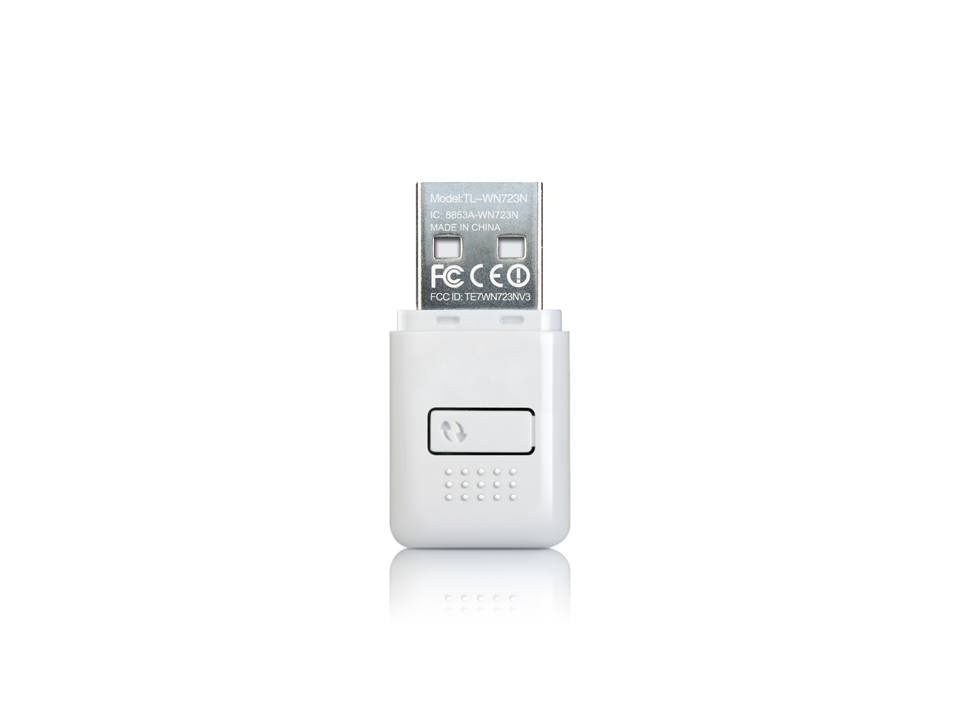TP-LINK TL-WN722N Adattatore USB Wi-Fi 150Mbps – Antenna Esterna Removibile, Supporto WPA/WPA2, Facile Configurazione, Versione 3.0, Bianco