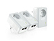 AV500 Powerline adapter met stopcontact, 2 ethernet aansluitingen, set van 3 stuks 2