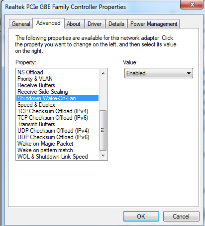 realtek pcie gbe family controller waking computer