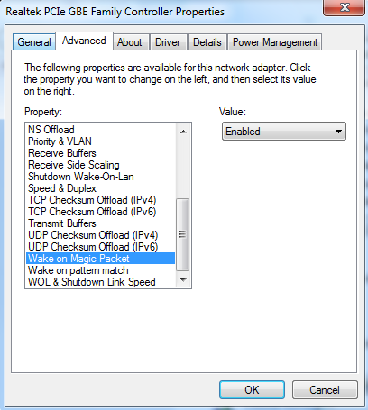 realtek pcie gbe family controller waking up computer