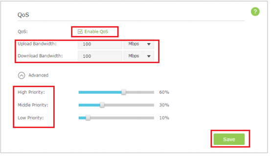 How do I create a QoS policy for applications and online games on