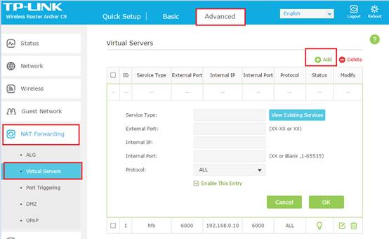 How Do I Set Up Virtual Servers Using Tp Link Wi Fi Router New Designed Blue Ui