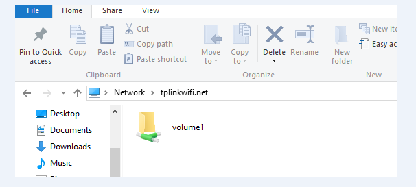 Type in \\tplinkwifi.net in the file path bar (it works for router, AP or Repeater mode) and you could access the USB storage.