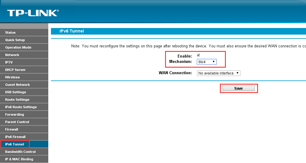 How To Configure Ipv6 Tunnel On Modem Router Self Developed Ui Tp Link