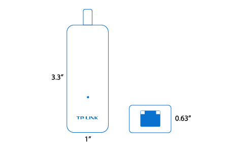 TP-Link UE300 - Adaptateur USB 3.0 vers Ethernet Gigabit RJ45 Pas