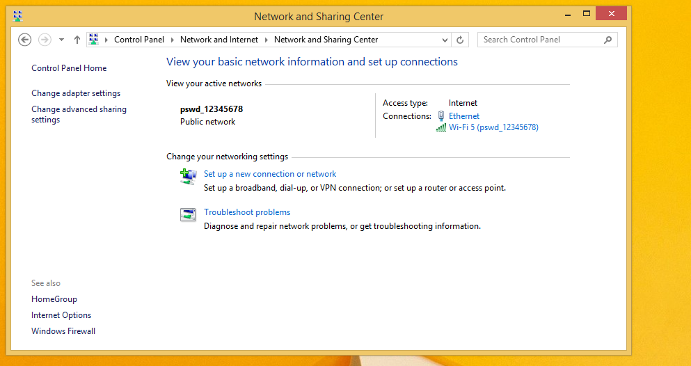 setting lan windows 8