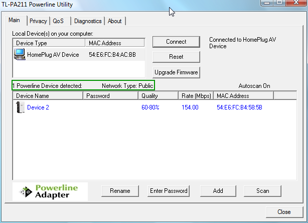 using the tp link powerline utility makes download speed slower