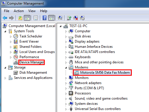 modem manager windows