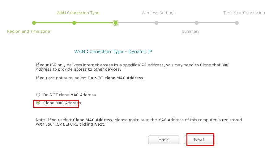 should i give my isp the mac address of my router