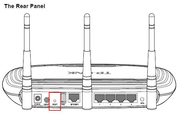 tp link powerline utility reset device