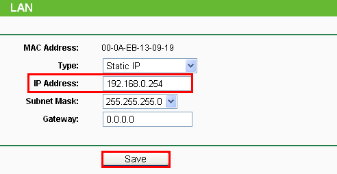 The most common default IP Addresses of the Wifi Repeater?