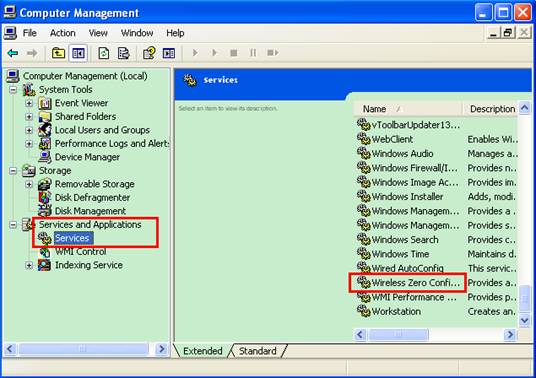 Wireless Setup on XP Using Windows Wireless Configuration Tool